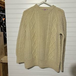 Aran knit, 100% wool sweater